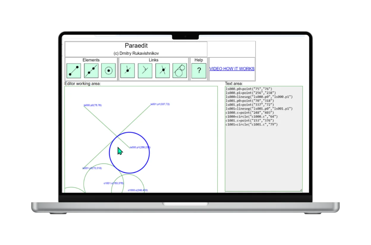 Paraedit - 2D Parametric Editor project screenshot
